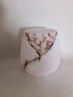 Terroso vaas rose quartz - Hoogte 21cm