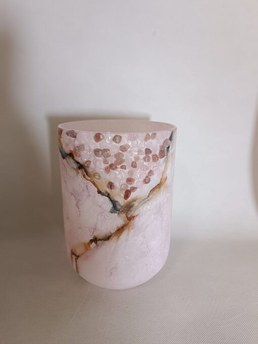 Terroso vaas rose quartz - Hoogte 24cm