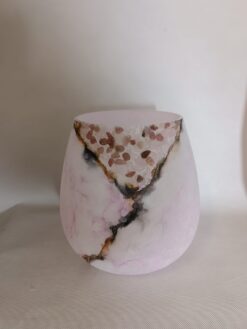Terroso vaas rose quartz - Hoogte 25cm