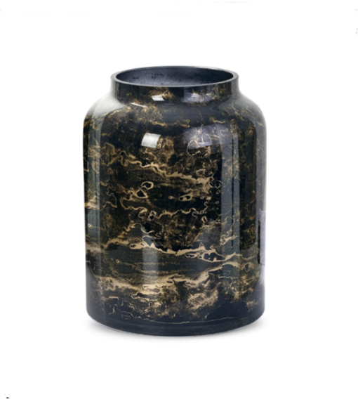 Terroso vaas black marmer - Hoogte 25 cm
