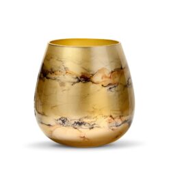 Terroso vaas goud marmer - Hoogte 25 cm