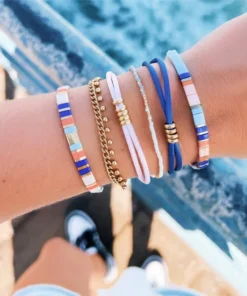 SA835: Stalen schakelarmband met balletjes - zilver