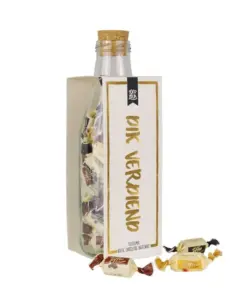 Momenten fles met toffees β Dik verdiend
