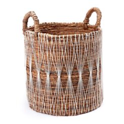 Alternative view of Boho wasmand | Plantenmand | Opbergmand MANDURO gemaakt van bananenvezel (3 maten)