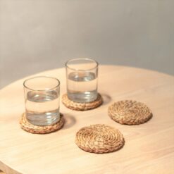 Alternative view of Coasters Woven from Seagrass Set 4 Handmade Round Coasters SUKU