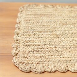 Alternative view of Placemat (set van 2, 4 of 6) 50x30 cm | Rechthoekige Boho Placemat KUARA Geweven van Raffia