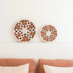Alternative view of Wanddecoratie Ronde Boho Muurmand of Platte Kom TAMAN gemaakt van Bananenvezel (2 maten)
