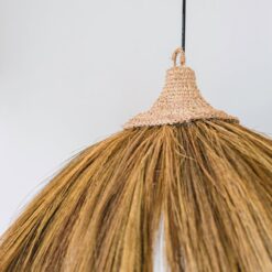 Alternative view of Grote lampenkap van zeegras – natuurlijke hanglamp met franjes – Boho hanglamp – handgemaakte tropische hanglamp MAWANA (Ø 53 cm)