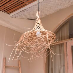 Alternative view of Bamboe Lampenkap met Kwastjes | Natuurlijke lampenkap | Hanglamp GILI