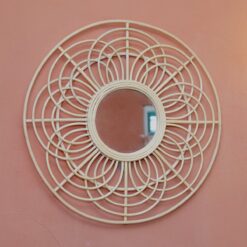 Alternative view of Ronde Rotan Spiegel 58 cm | Handgemaakte Boho Wandspiegel PUTUK