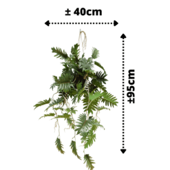 Alternative view of Philodendron Kunst Hangplant 95cm