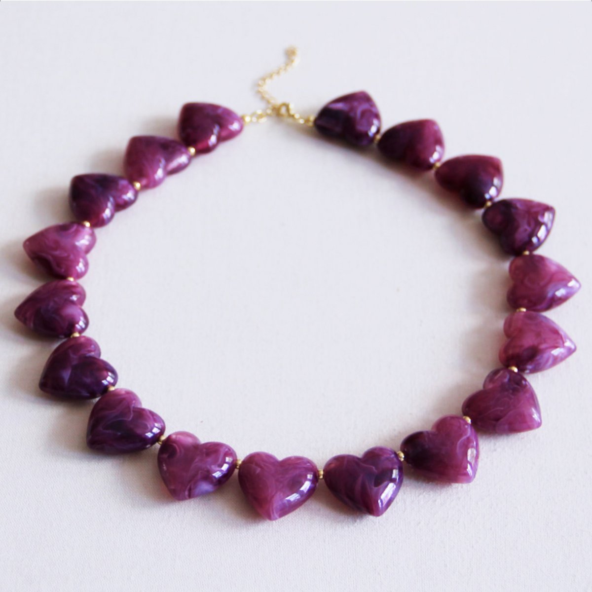 Xl hartketting ketting - paars