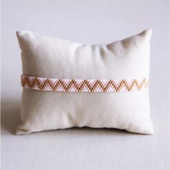 Weven Bracelet Zigzag - Wit/naakt