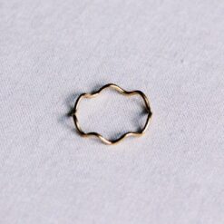 Roestvrijstalen minimalistische golfring - goud