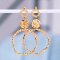 Verklaring Earring Round Hammered Rings