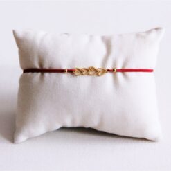 Elastische armband met open harten - Bordeaux