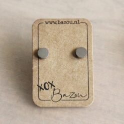 OS408 - RVS oorstekers rond - zilver