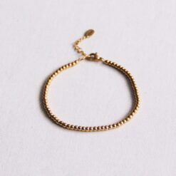 Alternative view of SA830: Stalen kralenarmband "Small" - goud