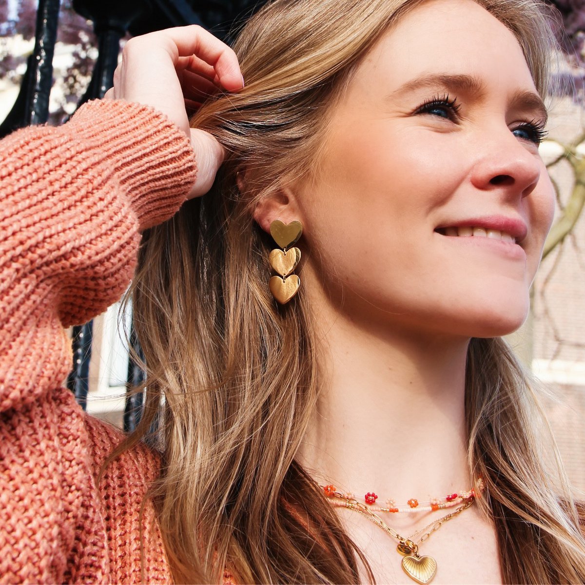 Verklaring oorrang 3 harten - goud - Afbeelding 2