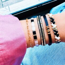 Alternative view of Fijne hartvormige schakelarmband