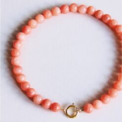 Natuurlijke stenen kralen ketting xl - oranje