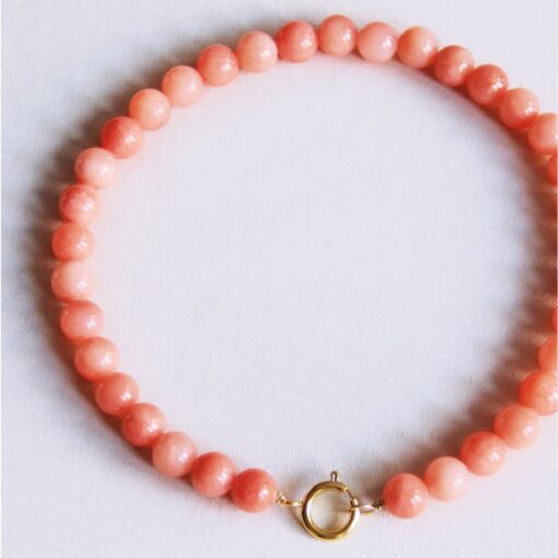 Natuurlijke stenen kralen ketting xl - oranje