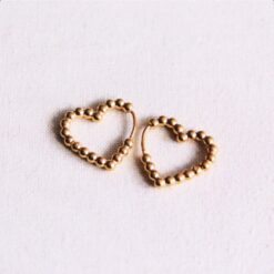 RVS hartring 16mm "ballen" - goud