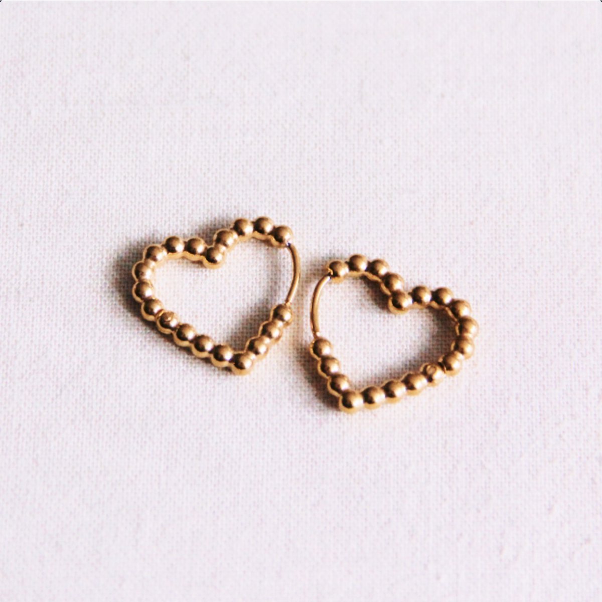 RVS hartring 16mm "ballen" - goud