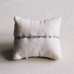 Alternative view of SA809 - Stalen armband met D-ketting - zilver