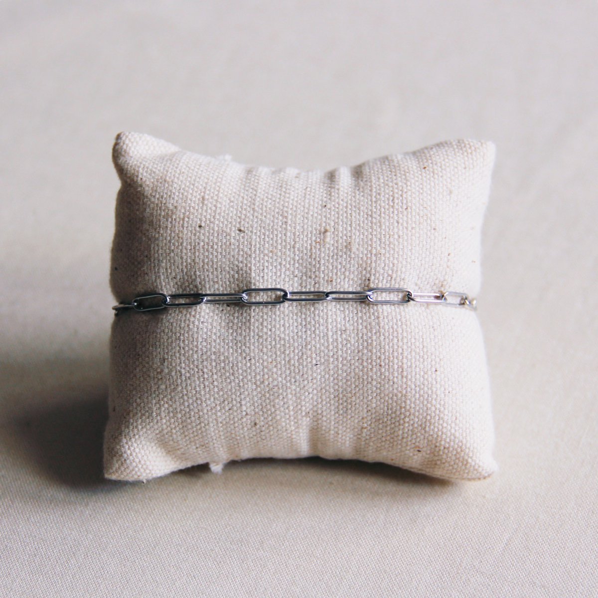 SA809 - Stalen armband met D-ketting - zilver - Afbeelding 2