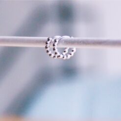 RVS oorringen 10mm "balletjes" - zilver