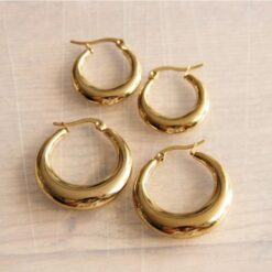 Alternative view of RVS creool 30mm “breed” – goud