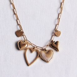 Bedelketting 'HARTEN' β goud