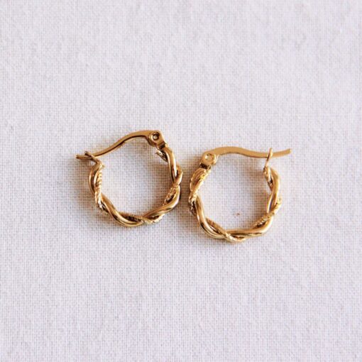 RVS creol 15mm 'gedraaid' - goud