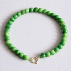 Natuurlijke stenen kralenketting xl - groen