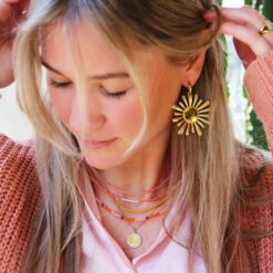 Alternative view of Kralen ketting naakt/wit/taupe