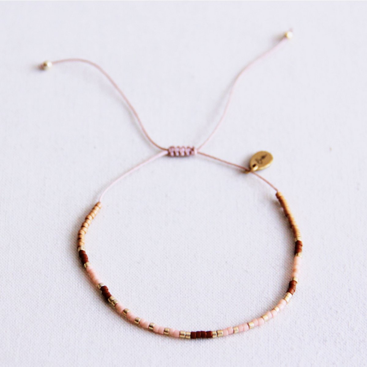 Miyuki -armband - naakt/bruin/cognac - Afbeelding 2