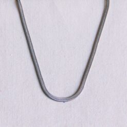 Platte βSnakeβ ketting 3mm - zilverkleur