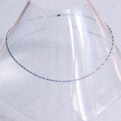 Kleine gedraaide ketting van roestvrij staal β zilver