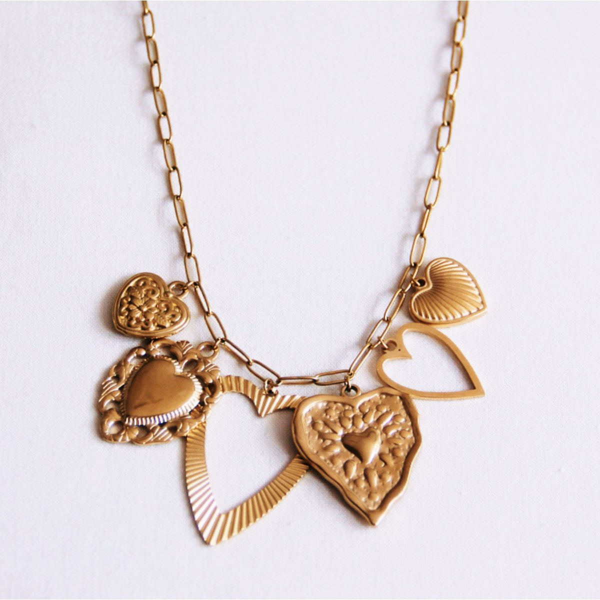 Lange charme ketting "liefde"