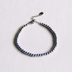 SA816 - Stalen kralenarmband - zilver