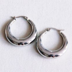 EA509: RVS creool 30mm βbreedβ β zilver