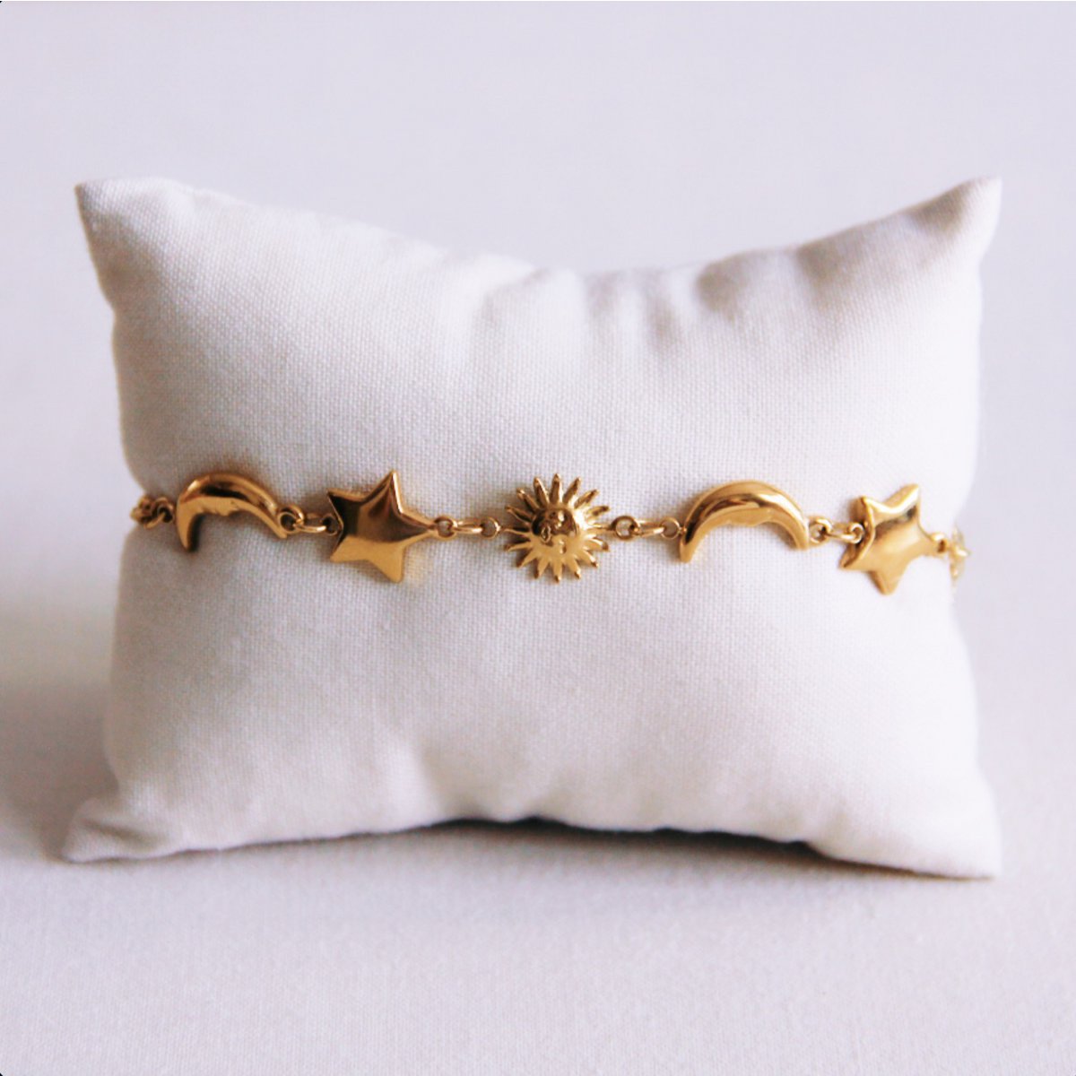 Link armband met zon, maan en ster - Afbeelding 2