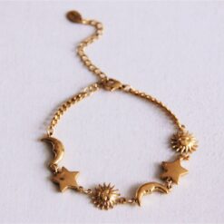 Link armband met zon, maan en ster