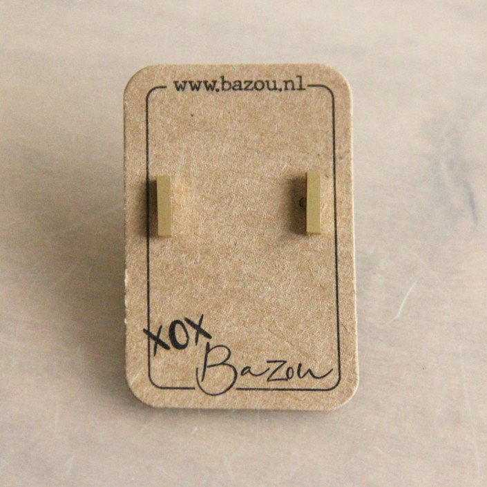 OS402 - Tbar roestvrijstalen oorsteker - goud