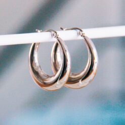 Alternative view of EA509: RVS creool 30mm “breed” – zilver