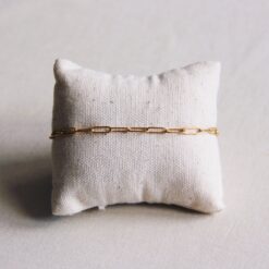 SA808 - Stalen armband met D-ketting - goud