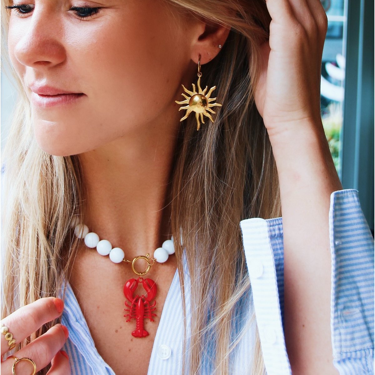 Roestvrijstalen Creools met zonnekoop - Afbeelding 2