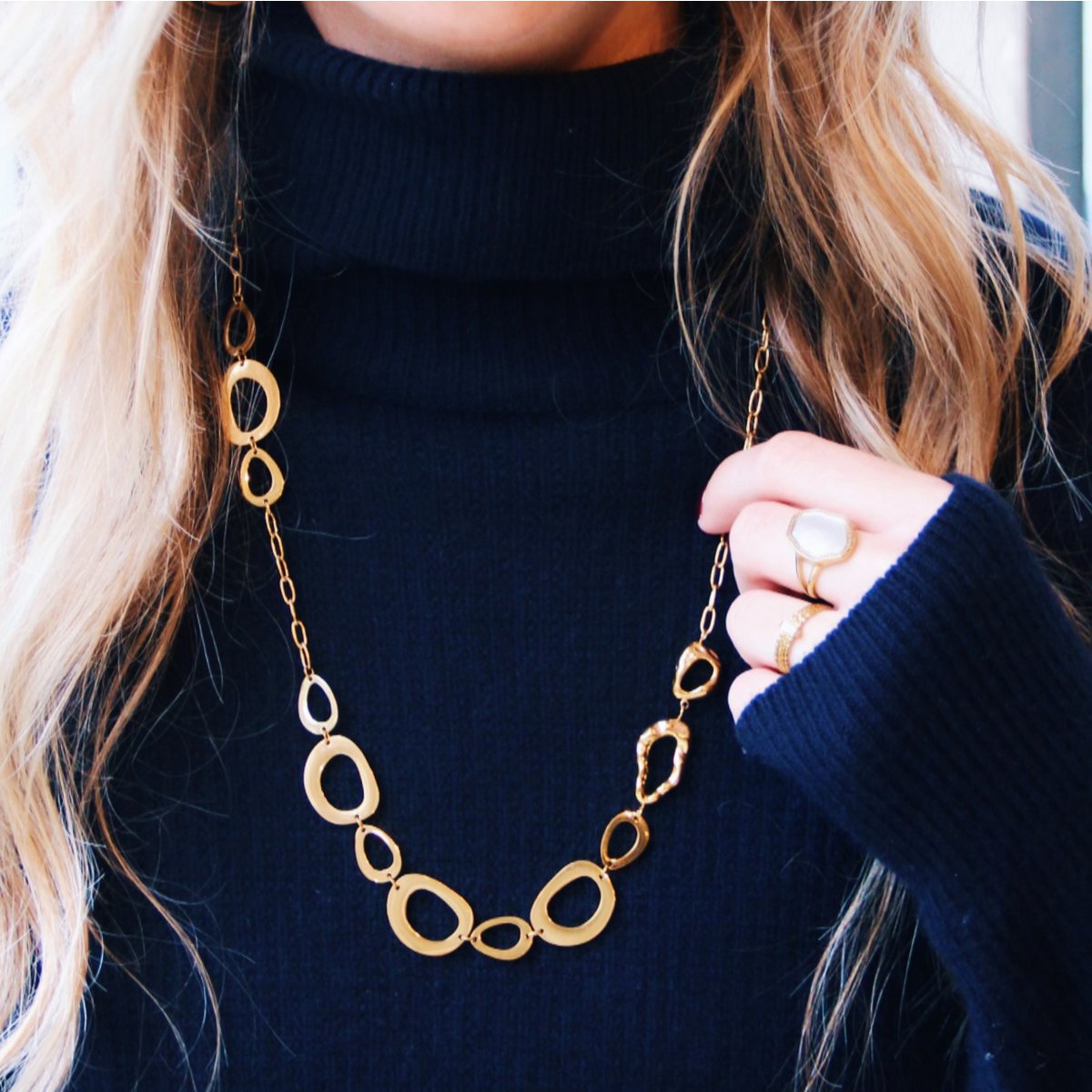 Lange D-ketting ketting met grote schakels - Afbeelding 3