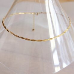 Alternative view of Gevlochten "Snake" ketting - goudkleur